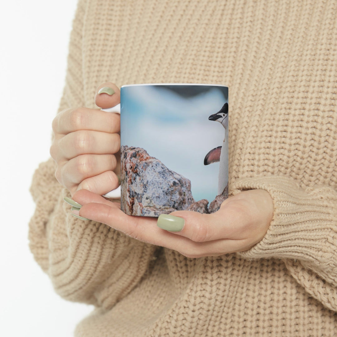 Stretched Penguin - Ceramic Mug 11oz - Visiting This World