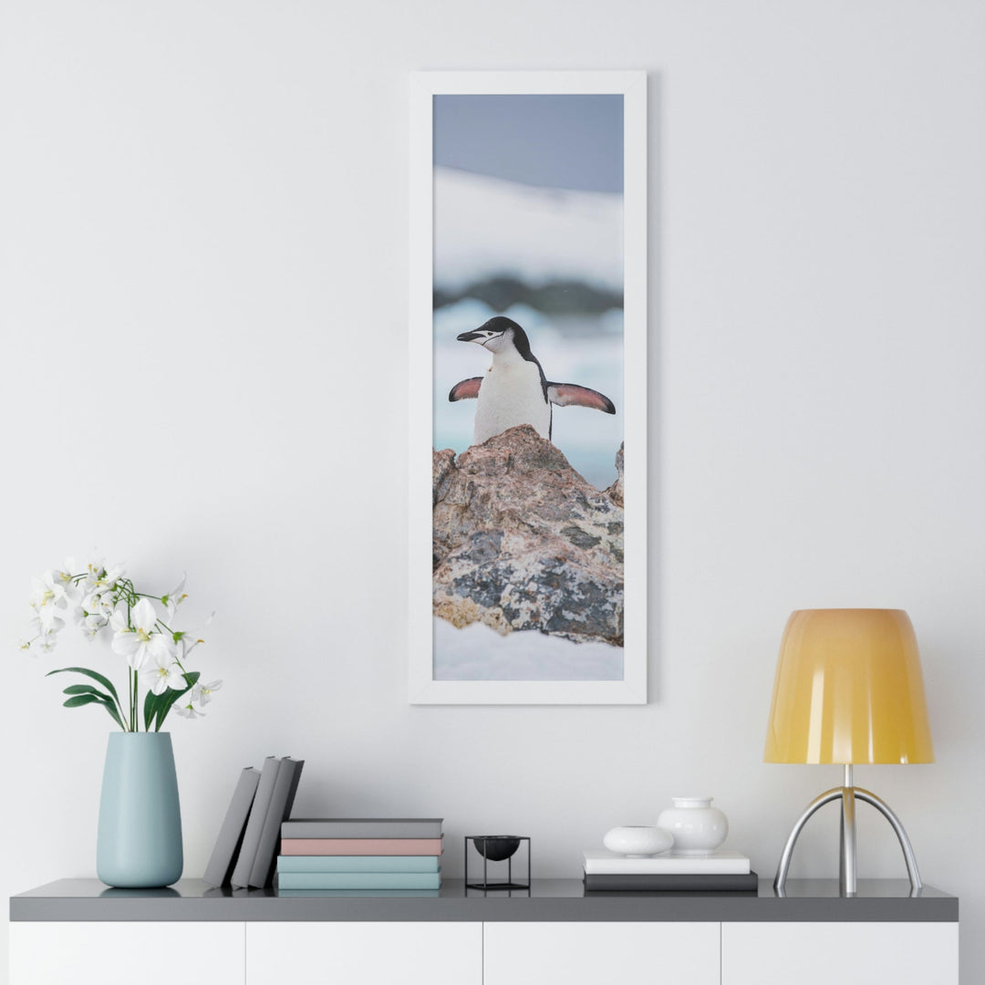 Stretched Penguin - Framed Print - Visiting This World