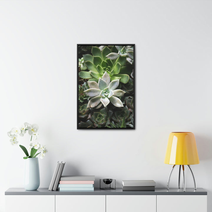 Succulent Array - Canvas with Frame - Visiting This World