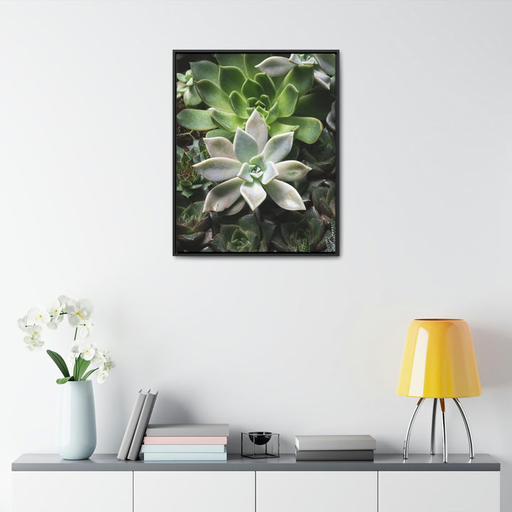 Succulent Array - Canvas with Frame - Visiting This World