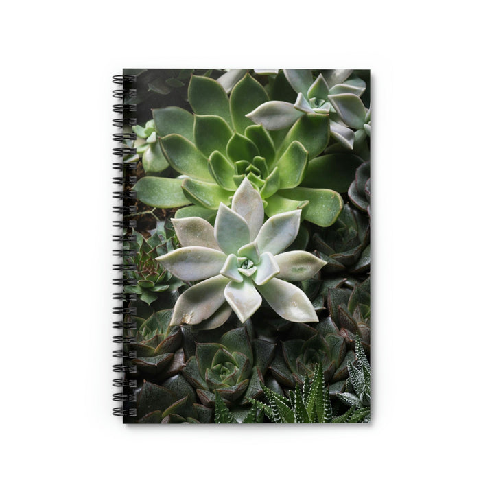 Succulent Array - Spiral Ruled Line Notebook - Visiting This World