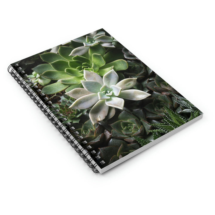 Succulent Array - Spiral Ruled Line Notebook - Visiting This World