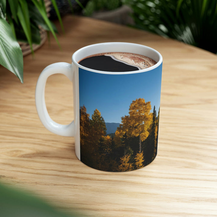 Sun Through the Aspens - Ceramic Mug 11oz - Visiting This World