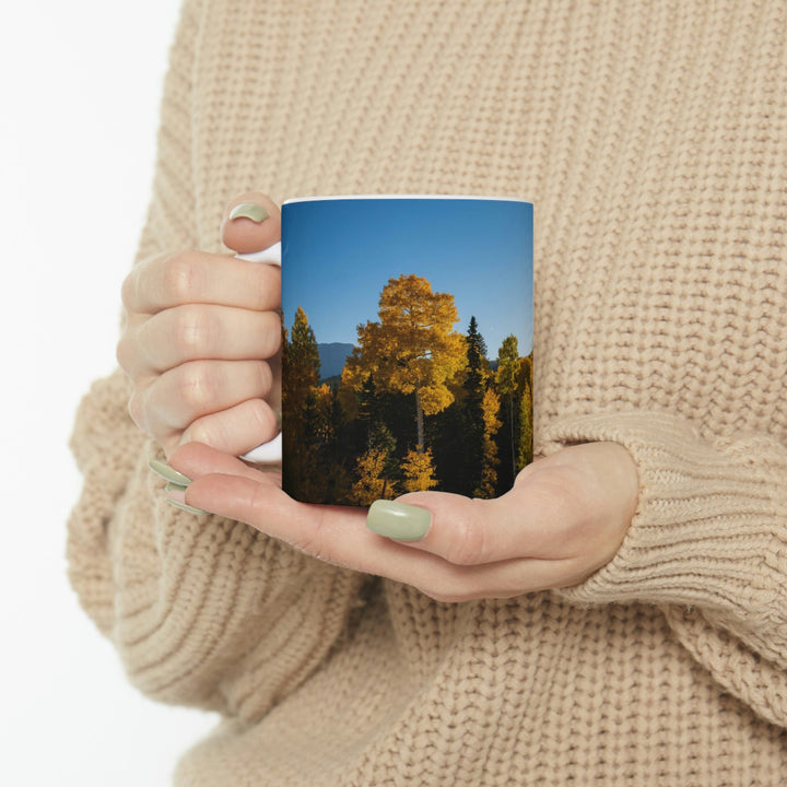 Sun Through the Aspens - Ceramic Mug 11oz - Visiting This World