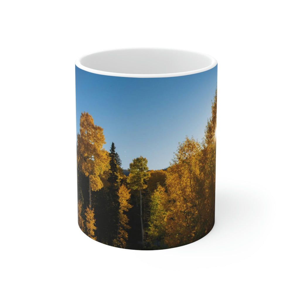 Sun Through the Aspens - Ceramic Mug 11oz - Visiting This World