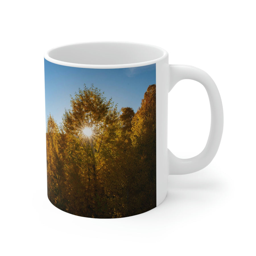 Sun Through the Aspens - Ceramic Mug 11oz - Visiting This World