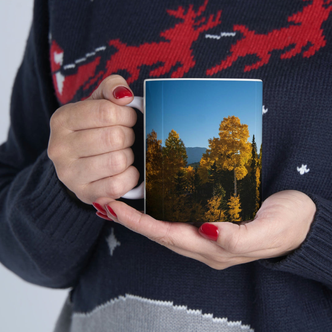 Sun Through the Aspens - Ceramic Mug 11oz - Visiting This World