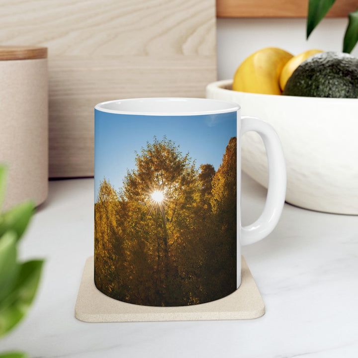 Sun Through the Aspens - Ceramic Mug 11oz - Visiting This World