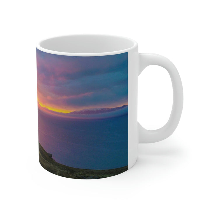 Sunset Over the Fjord Part 1 - Ceramic Mug 11oz - Visiting This World