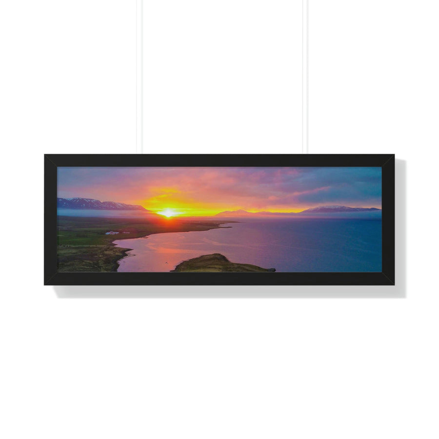 Sunset Over the Fjord Part 1 - Framed Print - Visiting This World