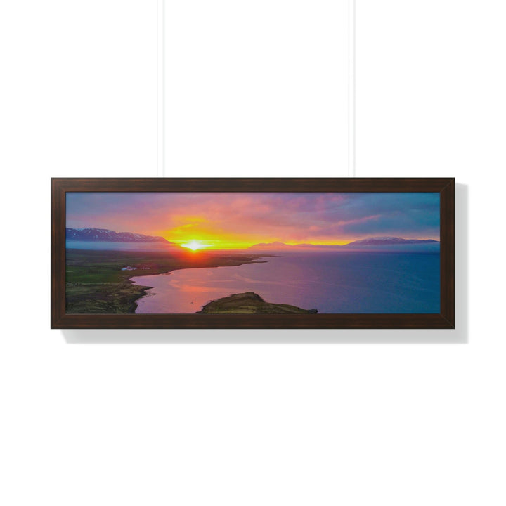 Sunset Over the Fjord Part 1 - Framed Print - Visiting This World