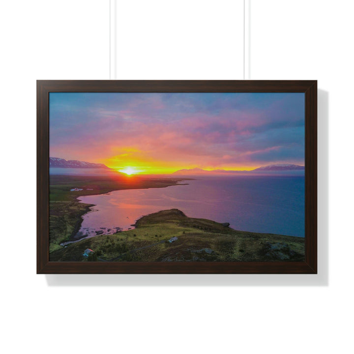 Sunset Over the Fjord Part 1 - Framed Print - Visiting This World