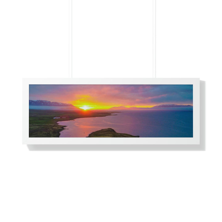 Sunset Over the Fjord Part 1 - Framed Print - Visiting This World