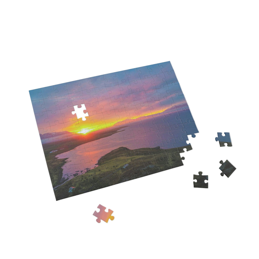 Sunset Over the Fjord Part 1 - Puzzle (96, 252, 500, 1000-Piece) - Visiting This World