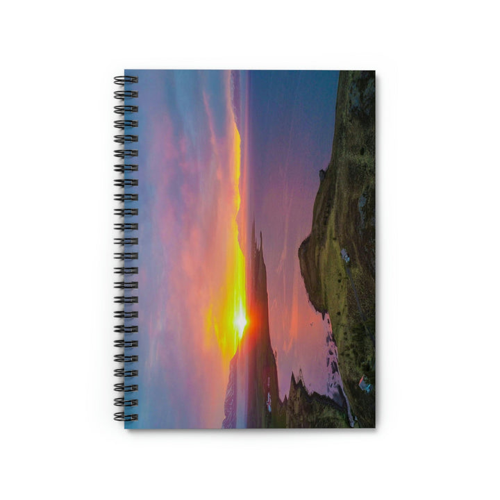 Sunset Over the Fjord Part 1 - Spiral Ruled Line Notebook - Visiting This World