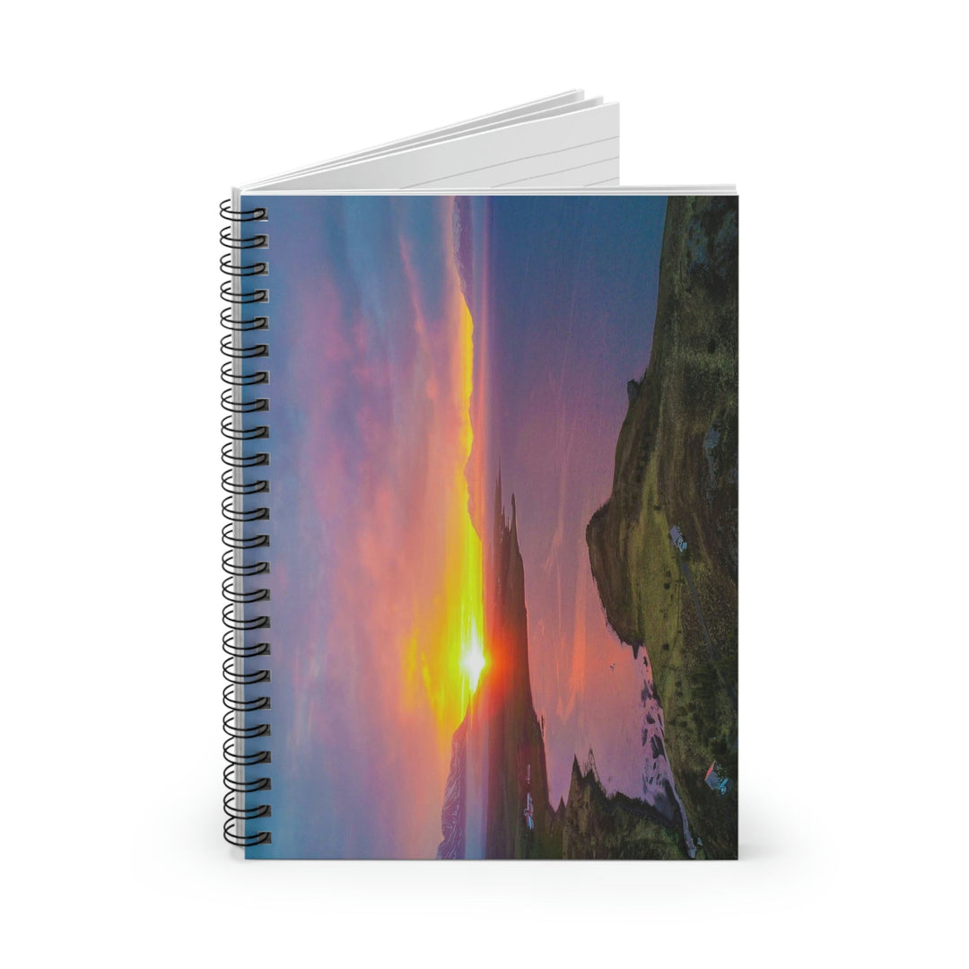 Sunset Over the Fjord Part 1 - Spiral Ruled Line Notebook - Visiting This World