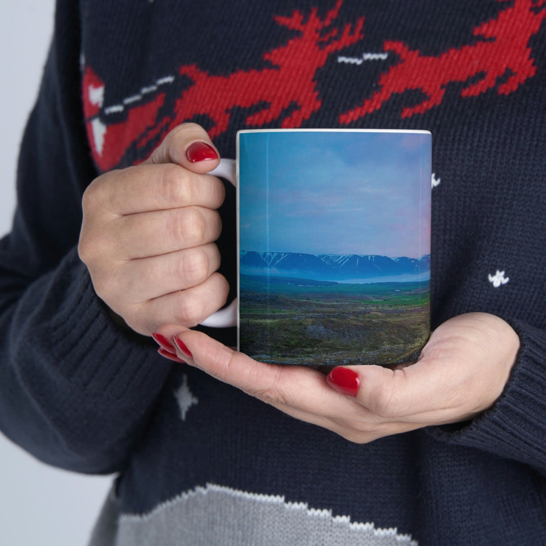 Sunset Over the Fjord Part 2 - Ceramic Mug 11oz - Visiting This World