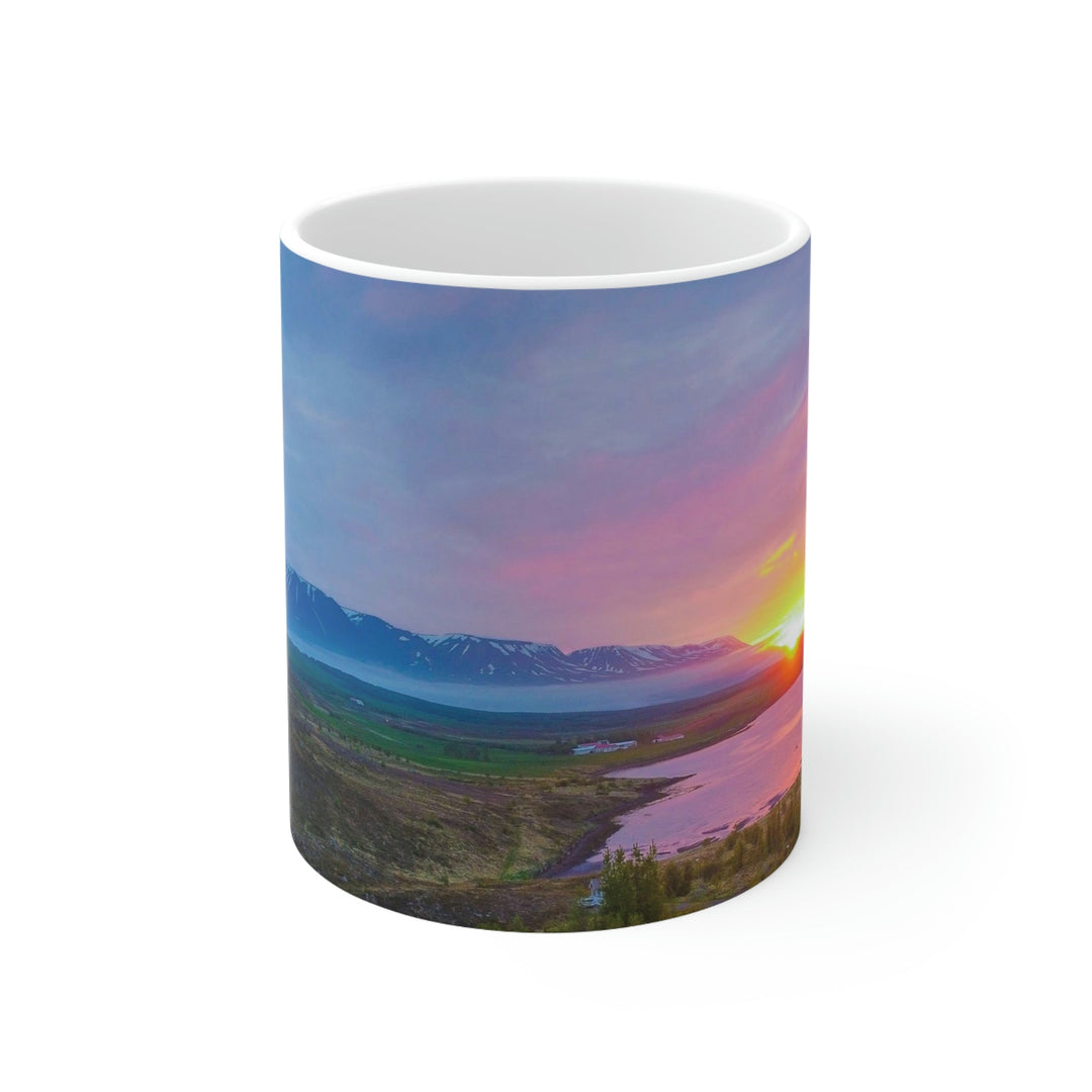 Sunset Over the Fjord Part 2 - Ceramic Mug 11oz - Visiting This World