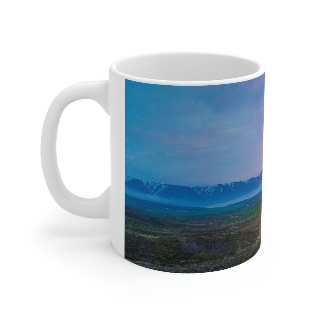 Sunset Over the Fjord Part 2 - Ceramic Mug 11oz - Visiting This World