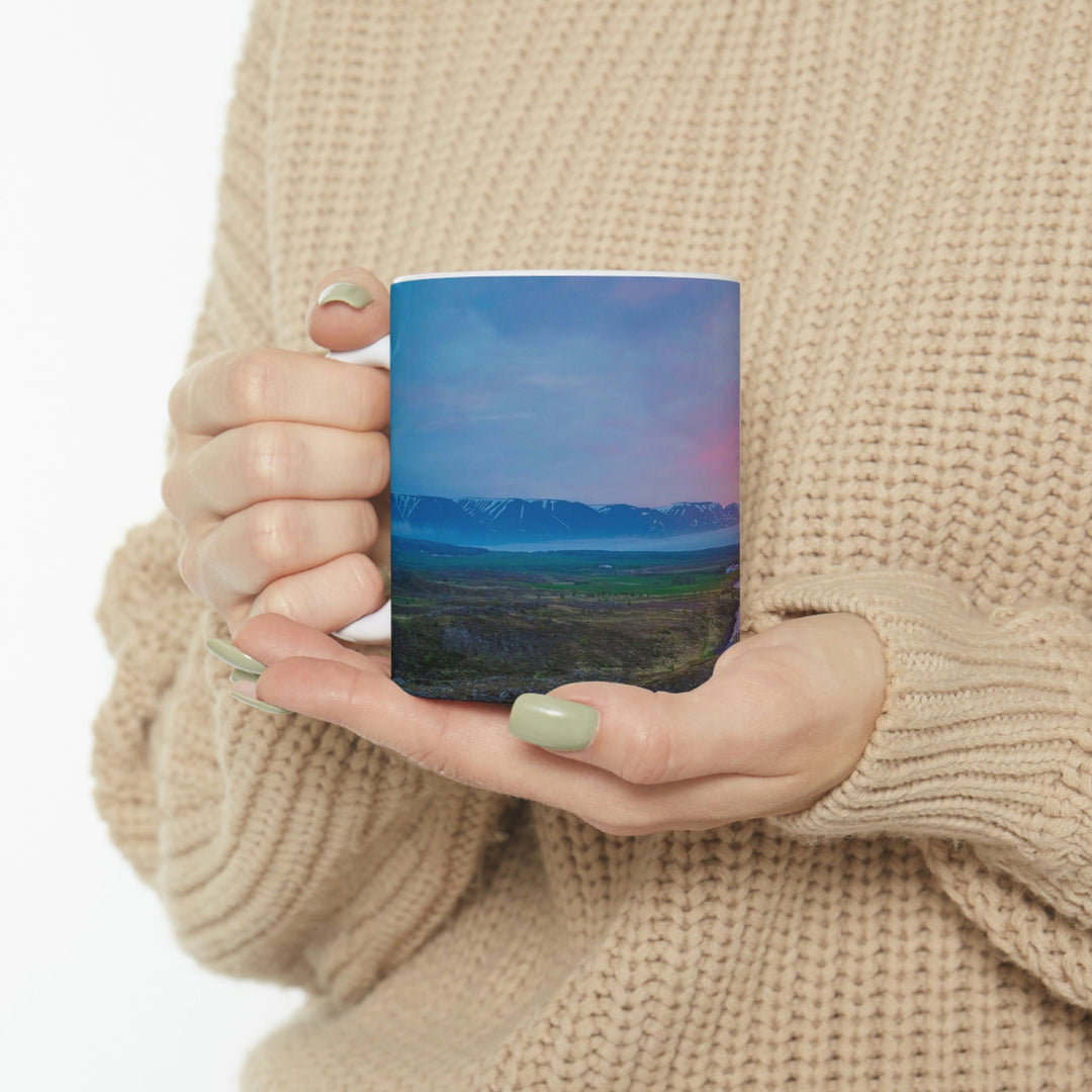 Sunset Over the Fjord Part 2 - Ceramic Mug 11oz - Visiting This World