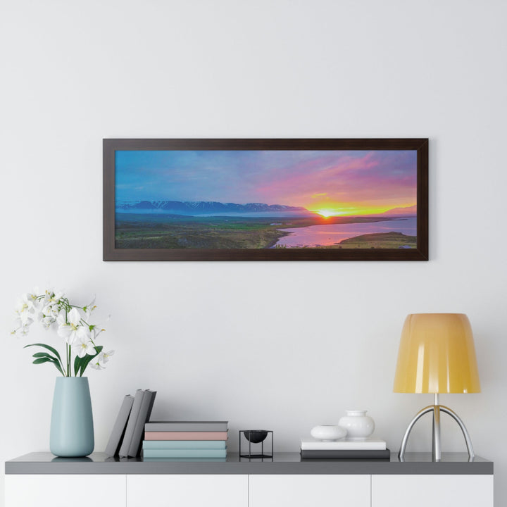 Sunset Over the Fjord Part 2 - Framed Print - Visiting This World