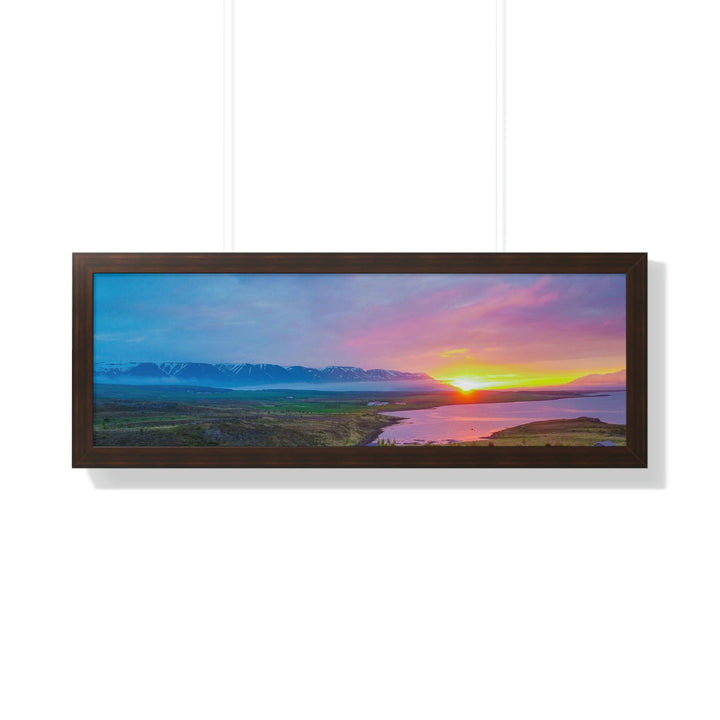 Sunset Over the Fjord Part 2 - Framed Print - Visiting This World