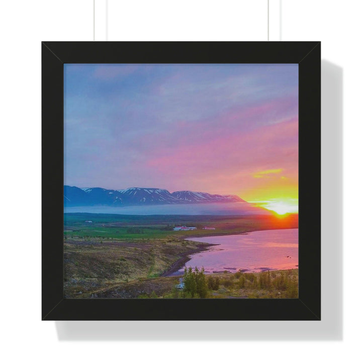 Sunset Over the Fjord Part 2 - Framed Print - Visiting This World