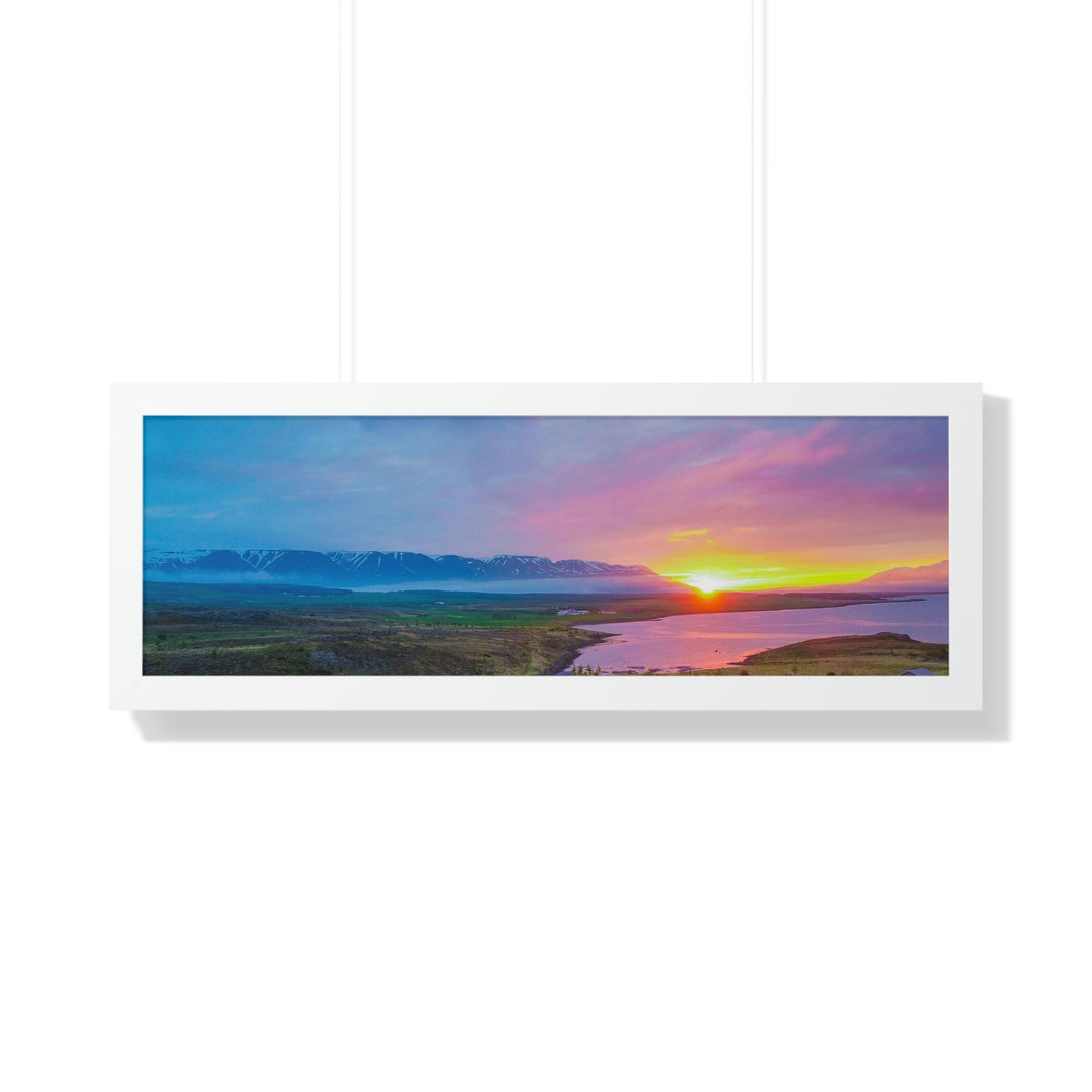 Sunset Over the Fjord Part 2 - Framed Print - Visiting This World