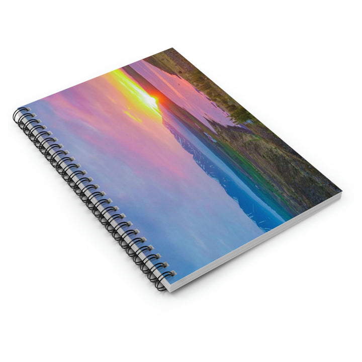 Sunset Over the Fjord Part 2 - Spiral Ruled Line Notebook - Visiting This World