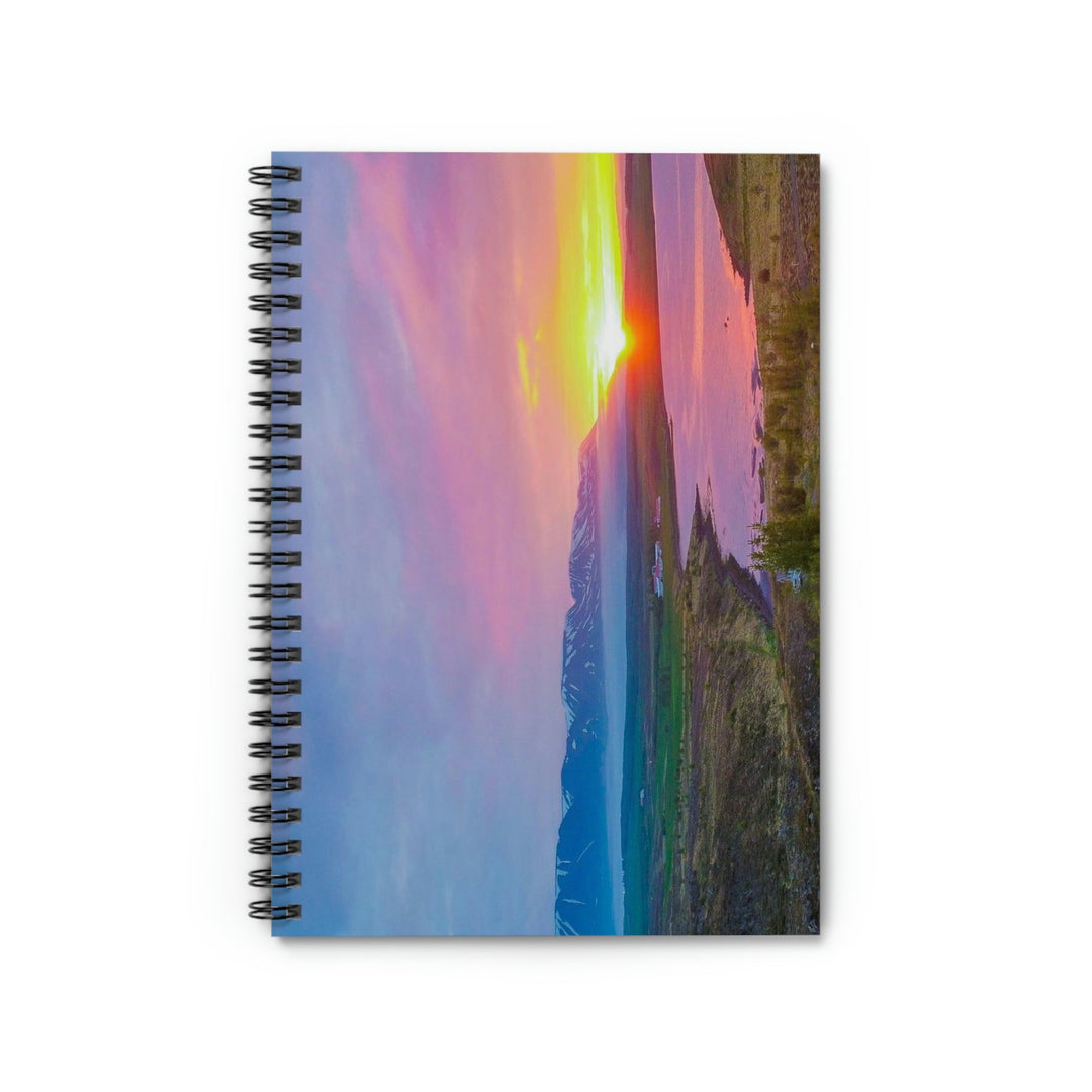 Sunset Over the Fjord Part 2 - Spiral Ruled Line Notebook - Visiting This World