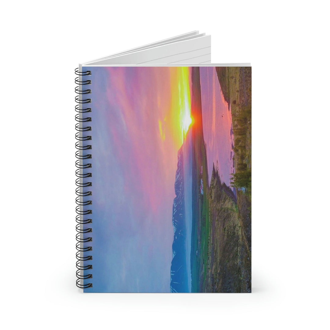 Sunset Over the Fjord Part 2 - Spiral Ruled Line Notebook - Visiting This World