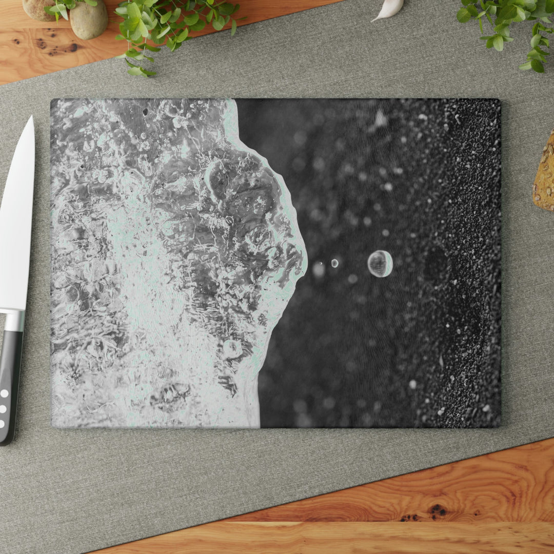 Suspended Droplet - Glass Cutting Board - Visiting This World