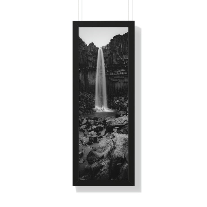 Svartifoss in Black and White - Framed Print - Visiting This World