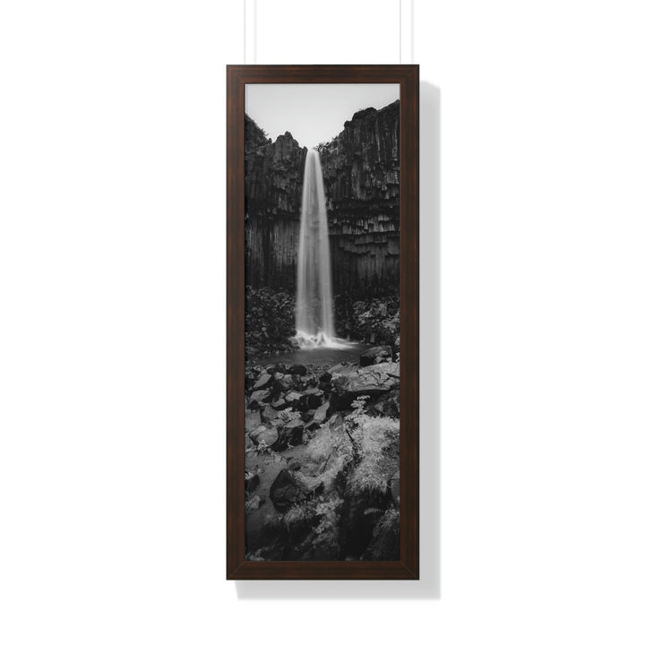 Svartifoss in Black and White - Framed Print - Visiting This World