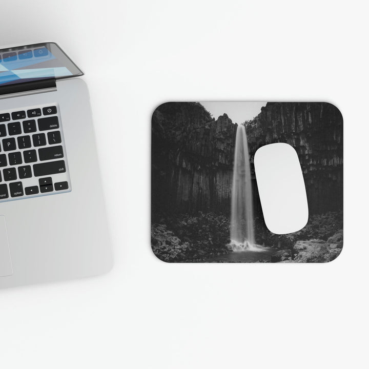 Svartifoss in Black and White - Mouse Pad (Rectangle) - Visiting This World