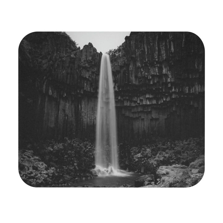 Svartifoss in Black and White - Mouse Pad (Rectangle) - Visiting This World