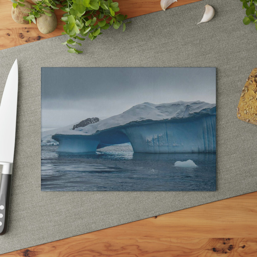 Textured Ice - Glass Cutting Board - Visiting This World