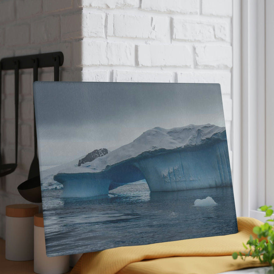 Textured Ice - Glass Cutting Board - Visiting This World