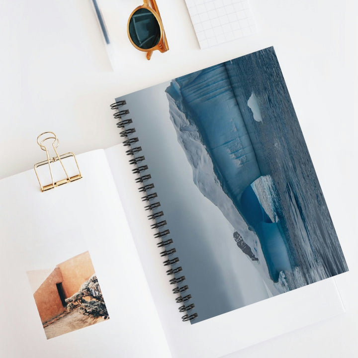 Textured Ice - Spiral Ruled Line Notebook - Visiting This World