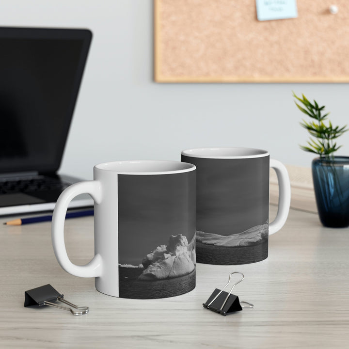 The Angles of an Iceberg in Black and White - Ceramic Mug 11oz - Visiting This World