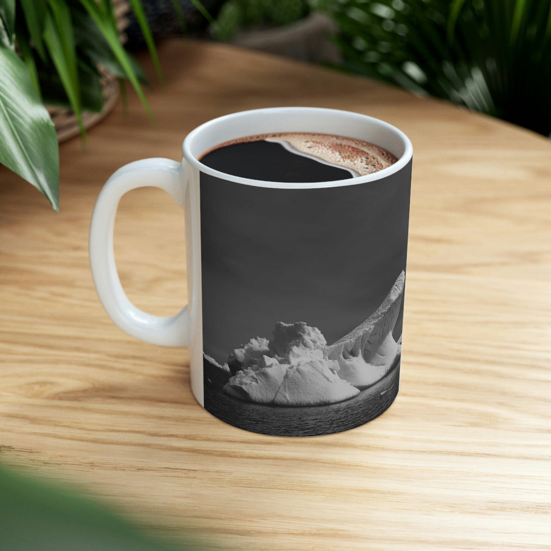 The Angles of an Iceberg in Black and White - Ceramic Mug 11oz - Visiting This World