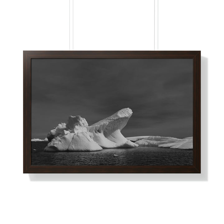 The Angles of an Iceberg in Black and White - Framed Print - Visiting This World