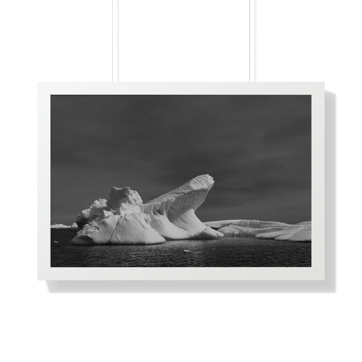 The Angles of an Iceberg in Black and White - Framed Print - Visiting This World