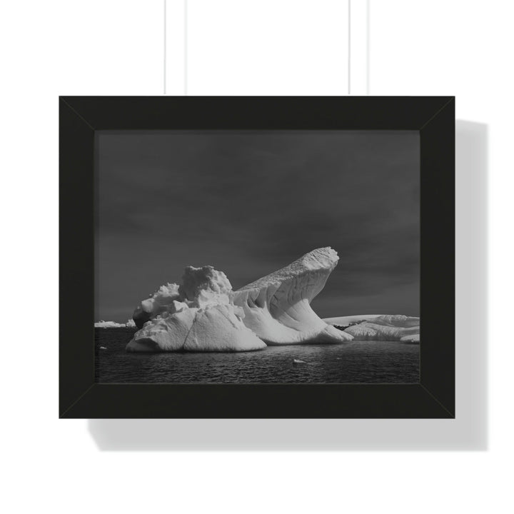 The Angles of an Iceberg in Black and White - Framed Print - Visiting This World