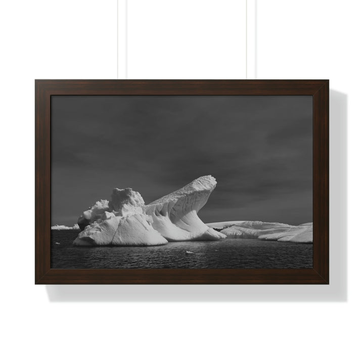 The Angles of an Iceberg in Black and White - Framed Print - Visiting This World