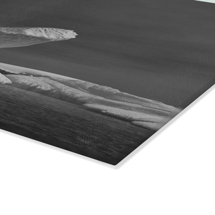 The Angles of an Iceberg in Black and White - Glass Cutting Board - Visiting This World