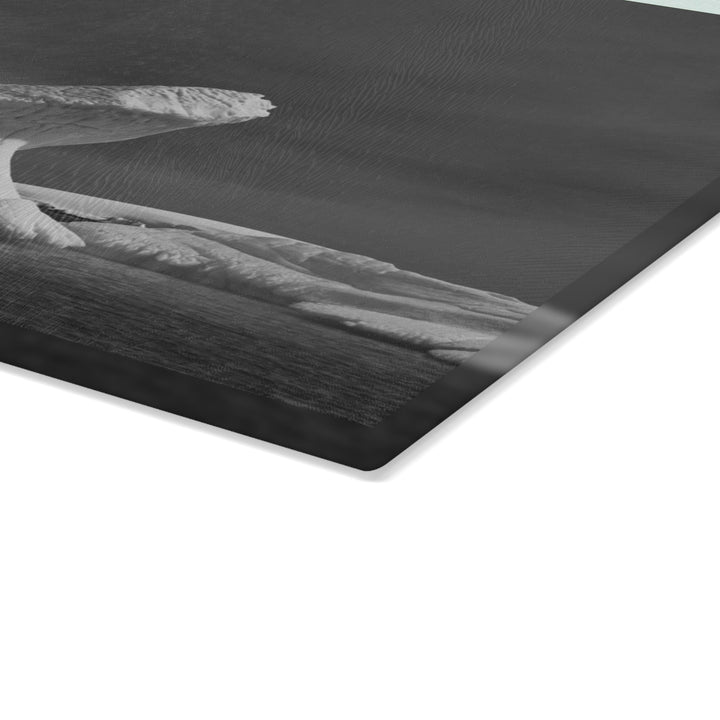 The Angles of an Iceberg in Black and White - Glass Cutting Board - Visiting This World