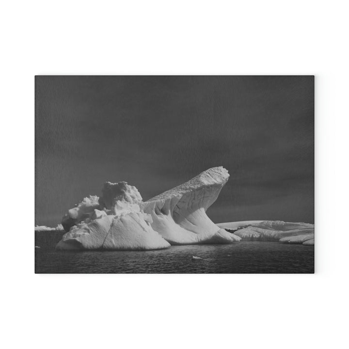 The Angles of an Iceberg in Black and White - Glass Cutting Board - Visiting This World