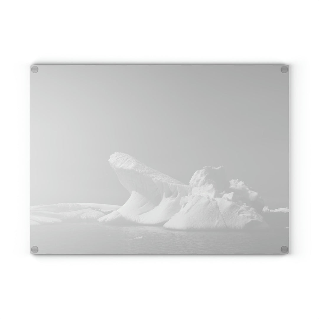 The Angles of an Iceberg in Black and White - Glass Cutting Board - Visiting This World