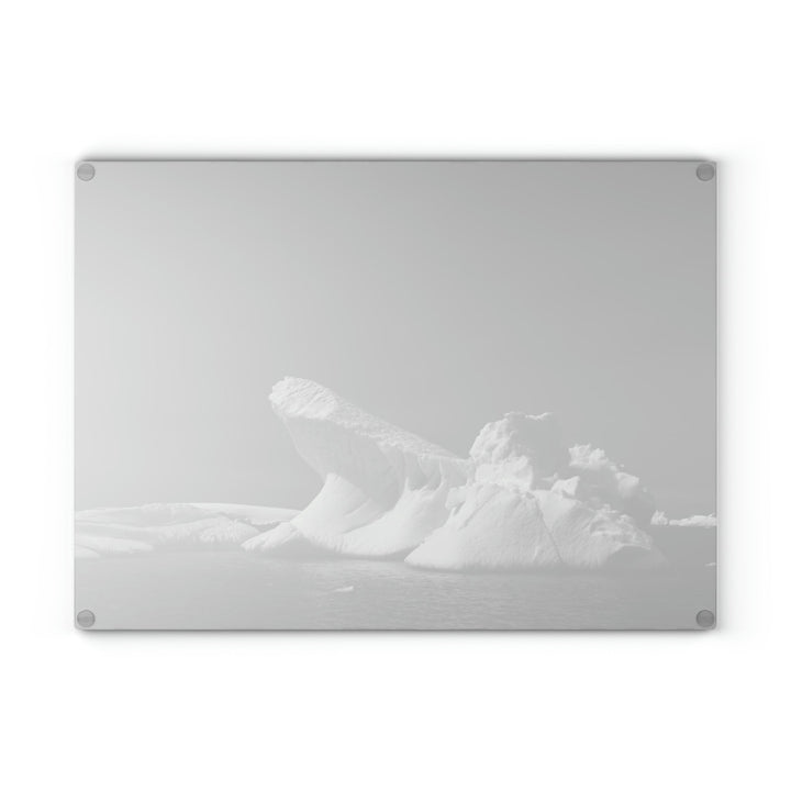 The Angles of an Iceberg in Black and White - Glass Cutting Board - Visiting This World